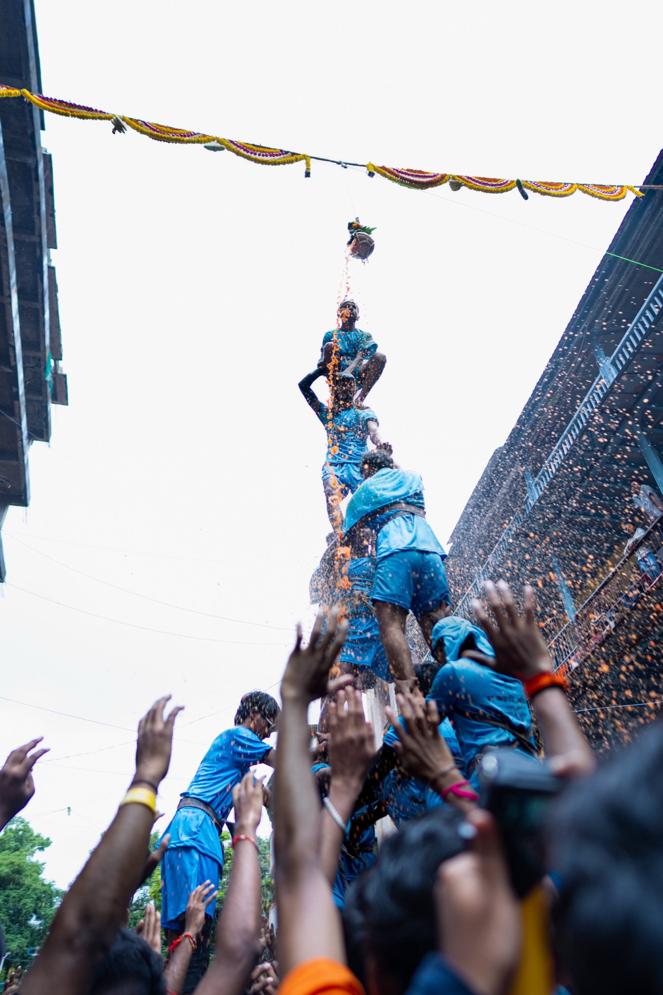 Dahi Handi festival crowd documentary photography